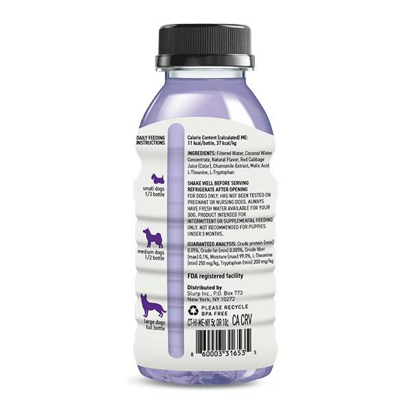 calming supplements for dogs, separation anxiety treatment for dogs, wolf spring, ingredients , back view