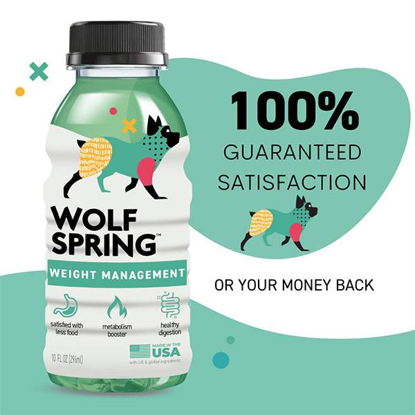 weight management dog supplements for dogs, wolf spring, weight loss supplements for dogs, guaranteed satisfaction