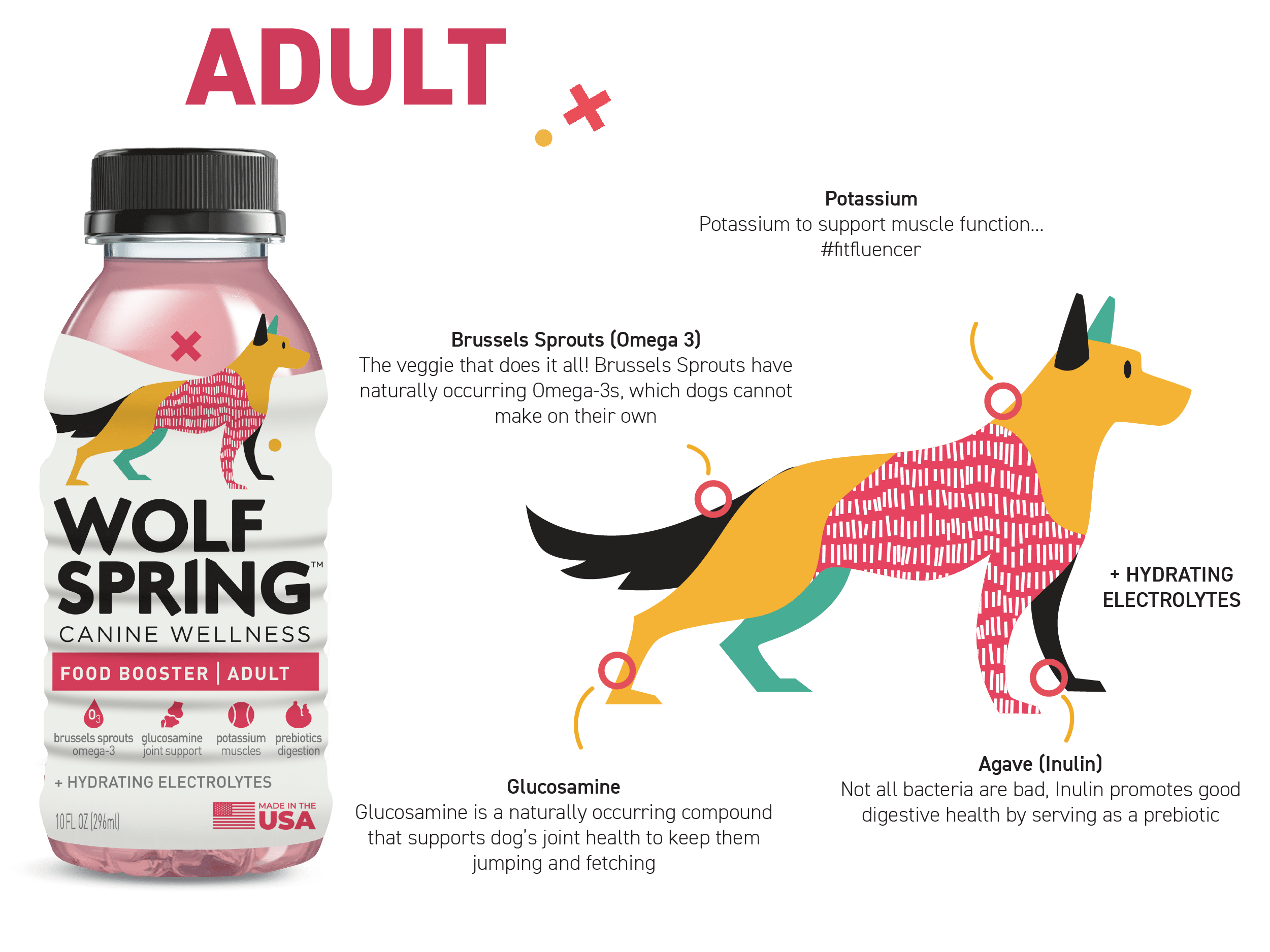 canine wellness - food booster - adult - wolf spring - canine nutritional supplement